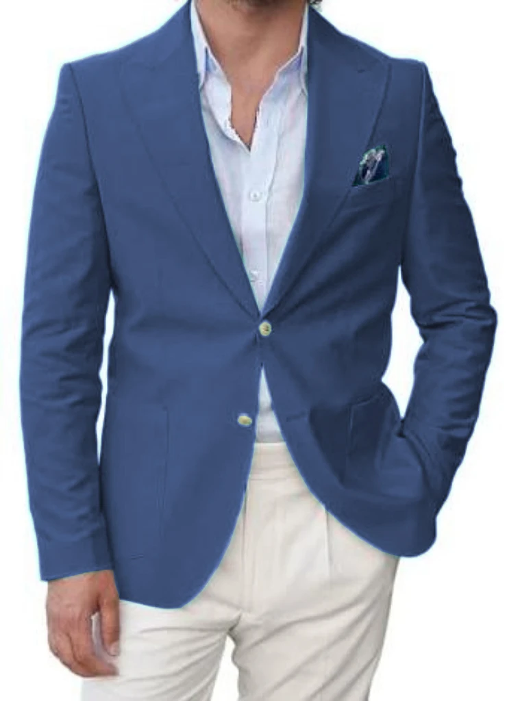 Casual Suits for Men Peak Lapel 2 Pieces Blazer and Pants Set Full Man Terno Comfy Wedding Dresses Business Men's Suits - Image 2