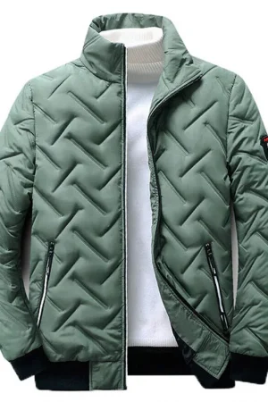 Men's Jacket Coats Autumn Winter Casual Solid Lightweight Parkas Long Sleeve Zipper Padded Men Parka Comfort Warm Men's Jackets