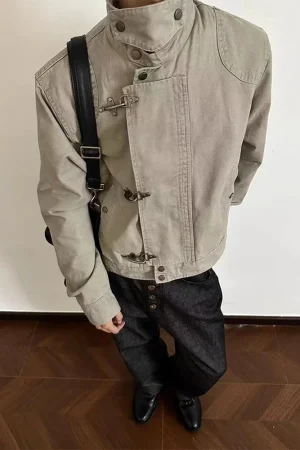 et Coat For Boys Mens Denim Embroidered Straight Hip Streetwear Youth Punk Rock Skatepark Rider Blue Soft Lined Casual Style