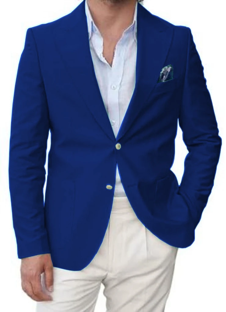 Casual Suits for Men Peak Lapel 2 Pieces Blazer and Pants Set Full Man Terno Comfy Wedding Dresses Business Men's Suits - Image 4