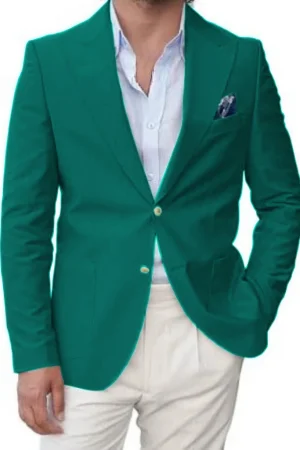Casual Suits for Men Peak Lapel 2 Pieces Blazer and Pants Set Full Man Terno Comfy Wedding Dresses Business Men's Suits