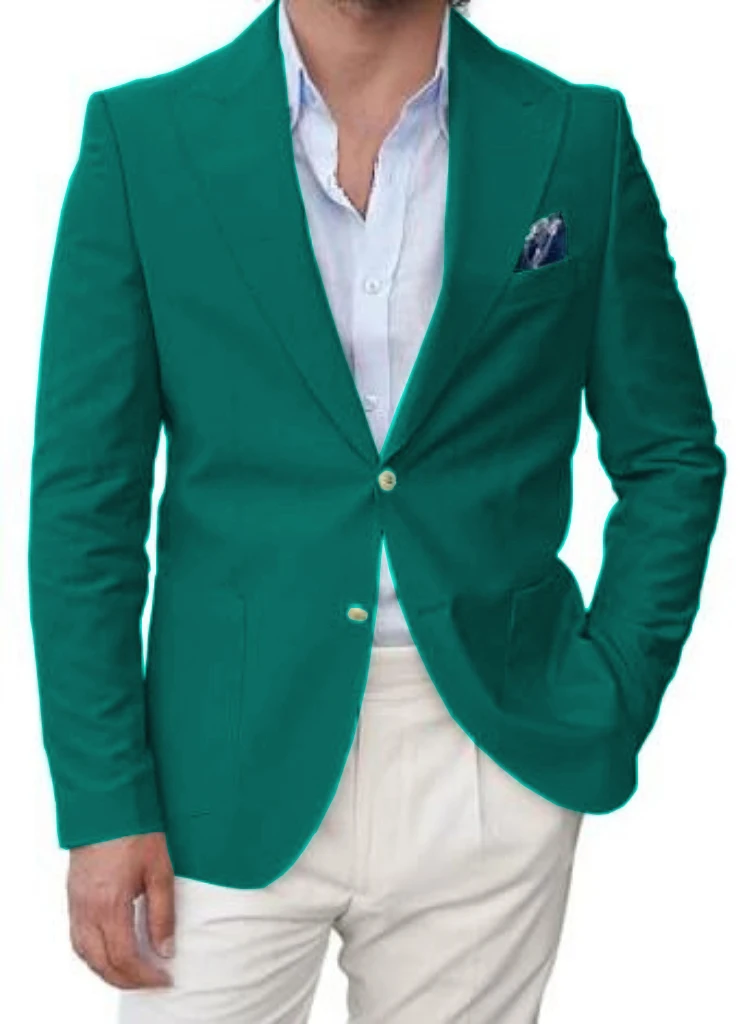 Casual Suits for Men Peak Lapel 2 Pieces Blazer and Pants Set Full Man Terno Comfy Wedding Dresses Business Men's Suits
