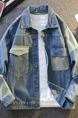Jackets For Man Casual Denim Coat Man Coat Spring Autumn Mens Big Size Outerwear Lightweight Puffer Men