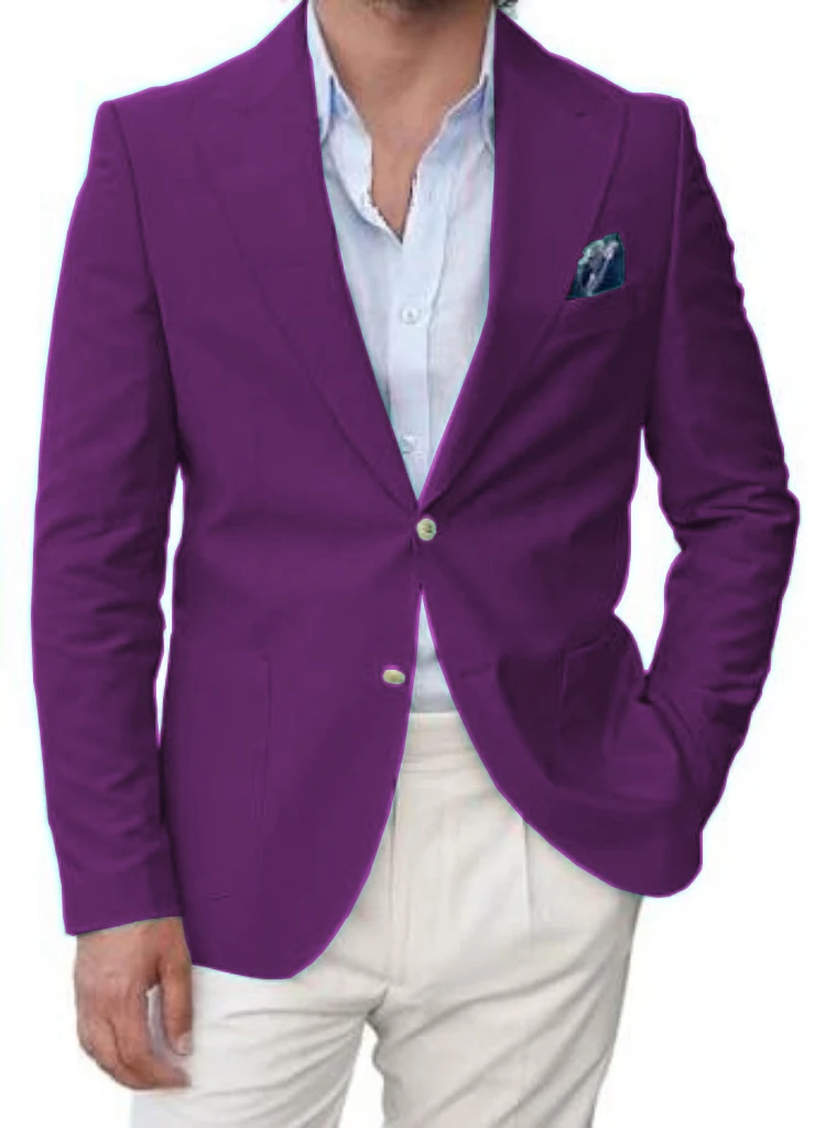 Casual Suits for Men Peak Lapel 2 Pieces Blazer and Pants Set Full Man Terno Comfy Wedding Dresses Business Men's Suits - Image 5