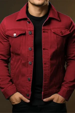 Men's Fashion Casual Denim Jackets Spring Autumn Solid Turn Down Collar Streetwear Jean Outwear Coats Male Daily Denim Jacket