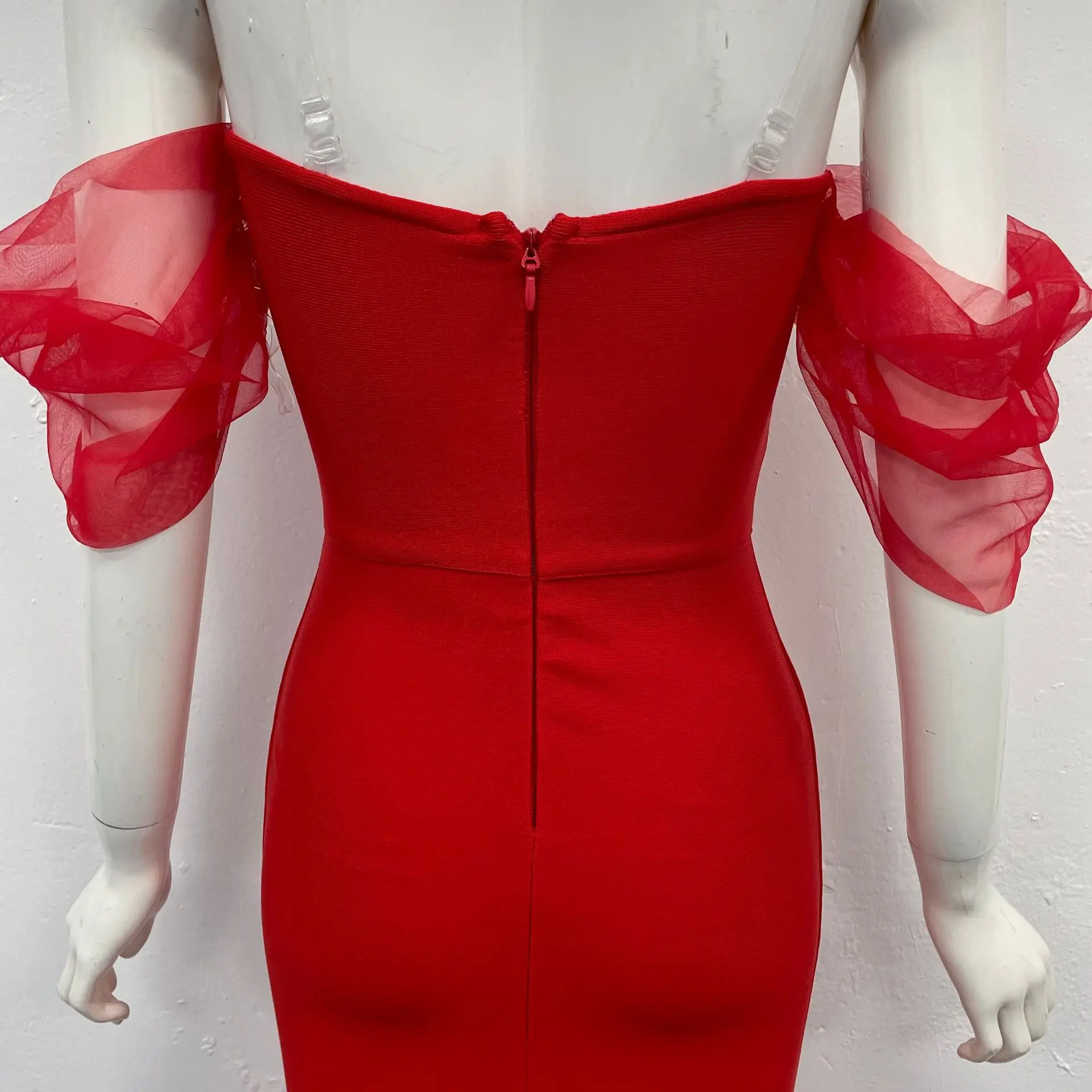 2026 Sexy Strapless Rhinestone Embellished Bandage Dress Women Luxury Party Nightclub Dress - Image 6